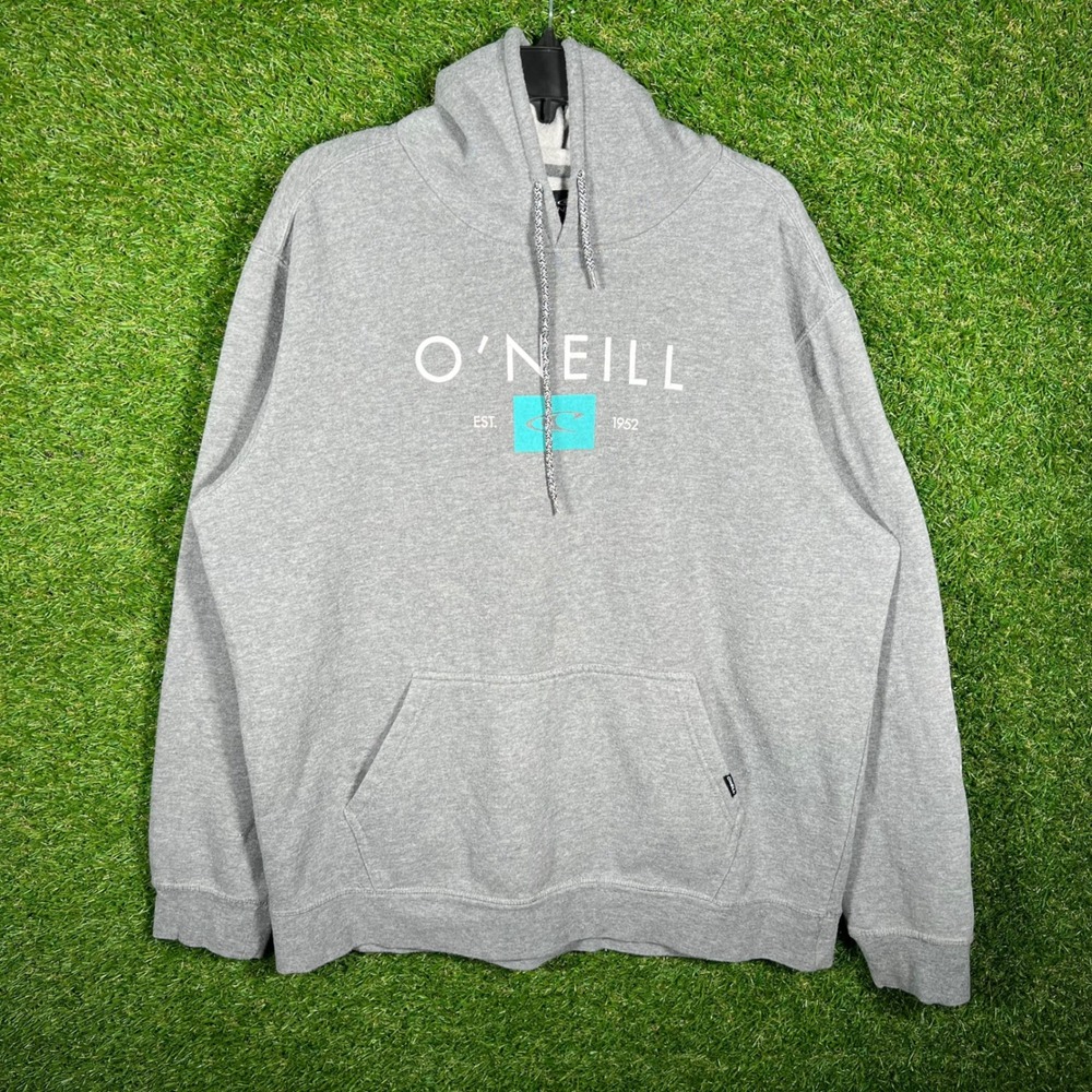 O'Neill‎ Mens XL Gray Pullover Hoodie Sweatshirt Graphic Logo Standard Fit